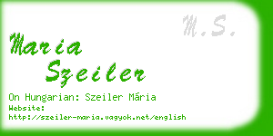 maria szeiler business card